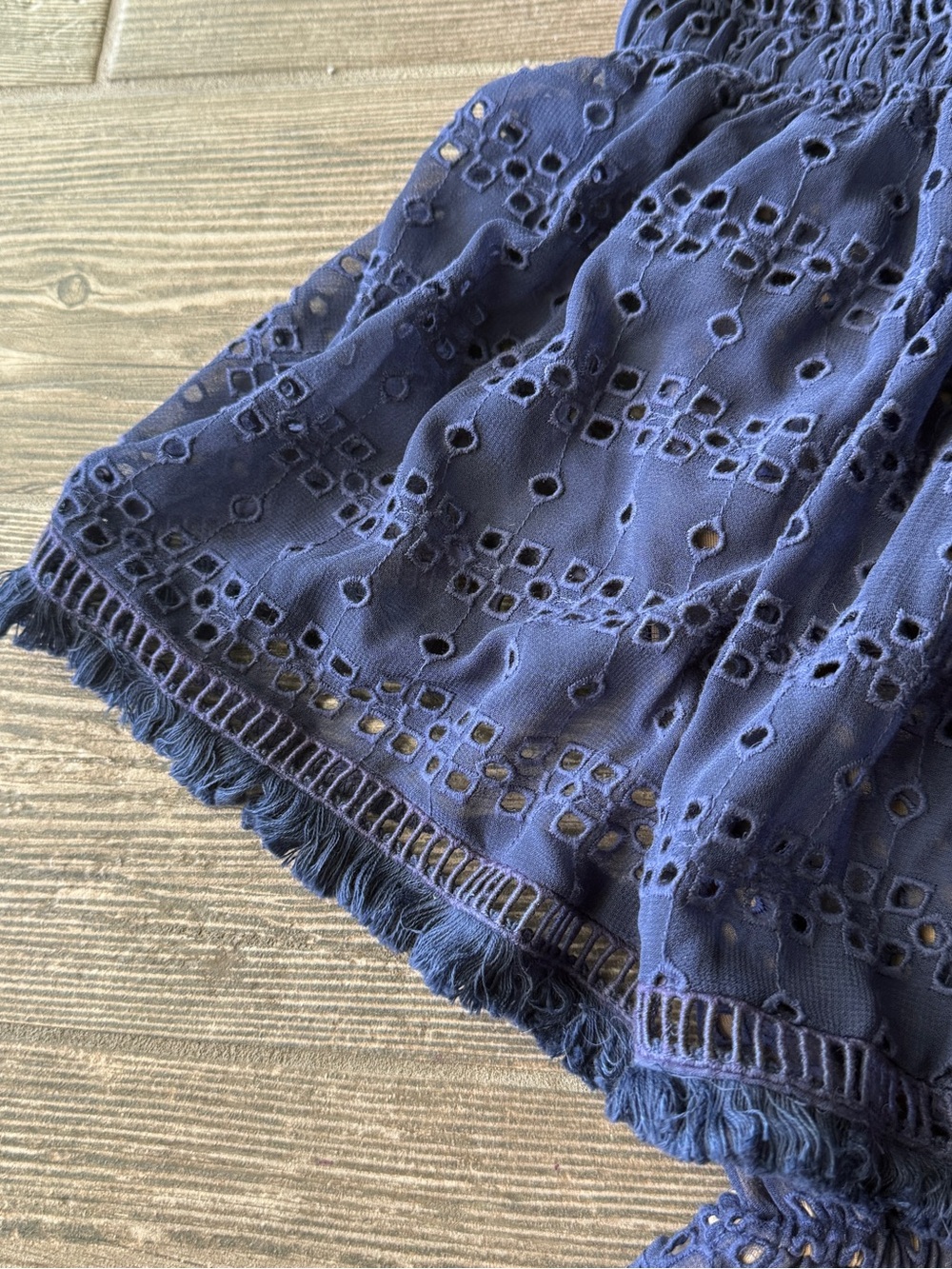 Anthropologie Tiered Off The Shoulder Eyelet Romper - Picture 4 of 5